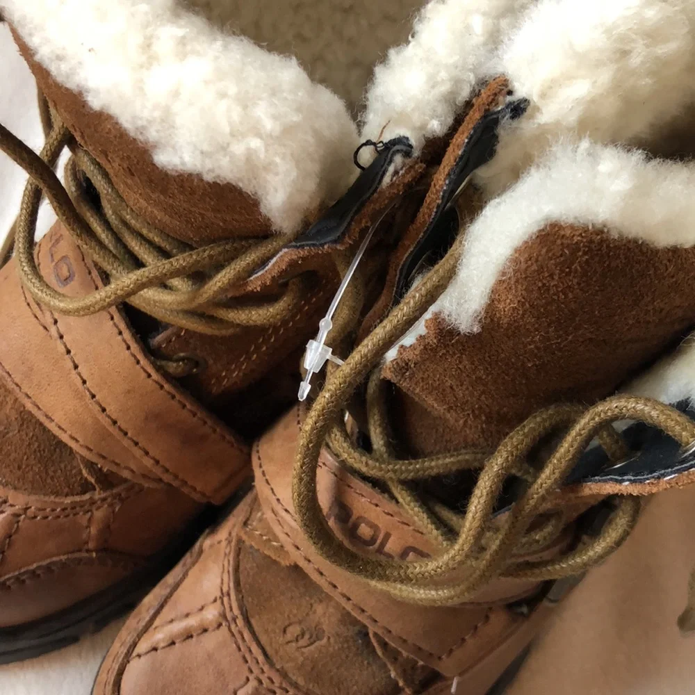 Polo by Ralph Lauren Leather Shearling Boot Size 9